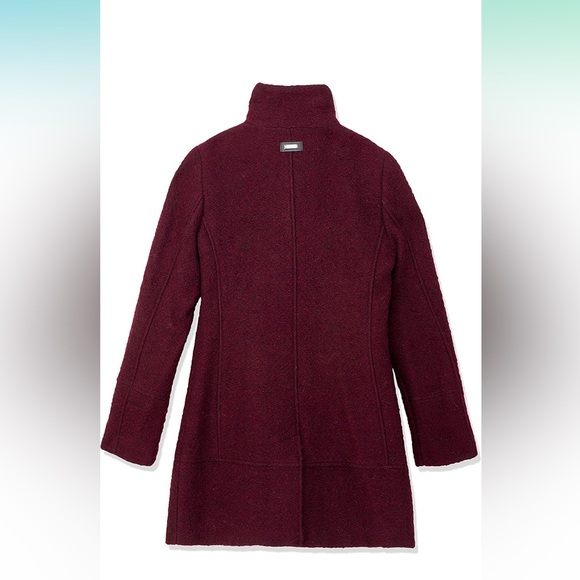 Calvin Klein Wool Jacket/Coat Size Small Maroon EUC - Picture 4 of 7